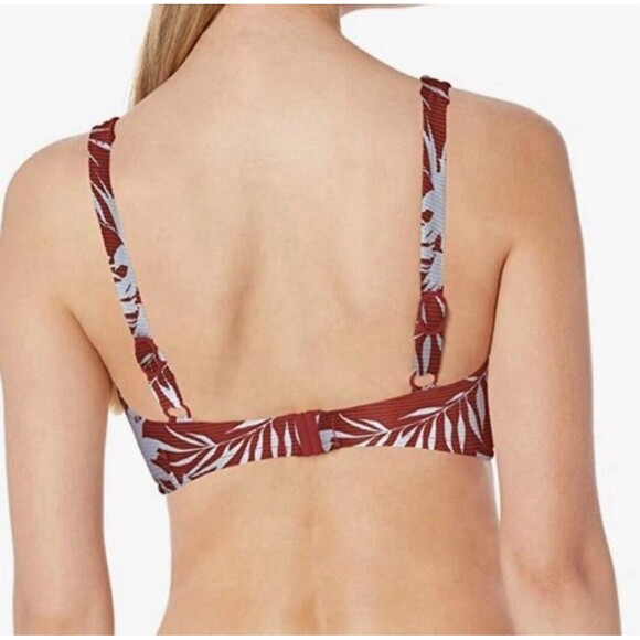 SEAFOLLY Australia Wild Tropics Square Neck Tank Bikini Top Amber Sz DD & F New - Picture 2 of 7